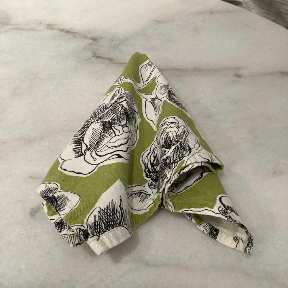 L Set of 9 Floral Table Napkins